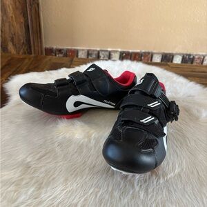 Peloton Kids Black and Red Sneakers